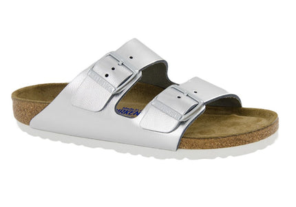 BIRKENSTOCK ARIZONA SOFT FOOTBED METALIC WOMEN SANDALS
